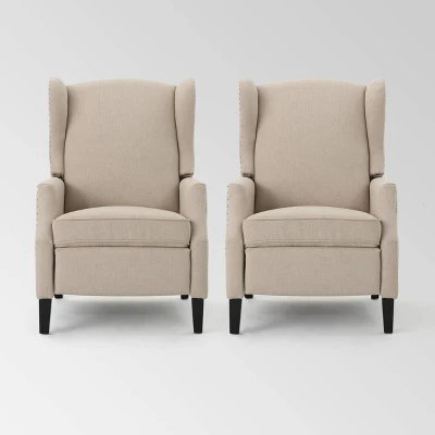 Set Of 2 Wescott Contemporary Fabric Recliners - Christopher Knight Home - Image 17