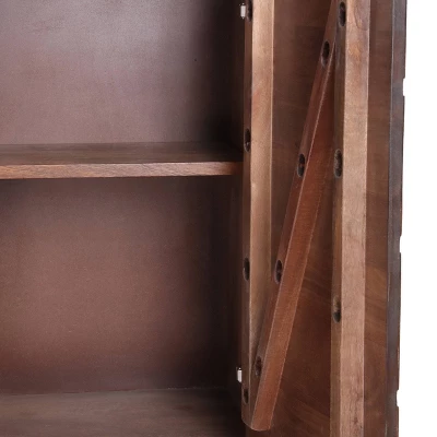 Terrell Handcrafted Boho Mango Wood Cabinet Antique Natural - Christopher Knight Home - Image 5