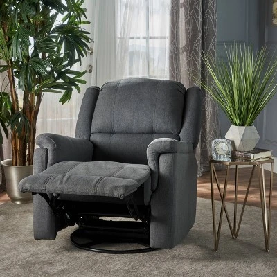 Jennette Tufted Swivel Gliding Recliner - Christopher Knight Home
