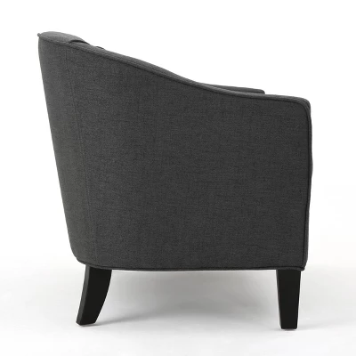 Justine Loveseat Dark Gray - Christopher Knight Home - Image 5