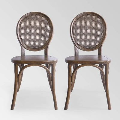Set Of 2 Chrystie Rattan Dining Chair - Christopher Knight Home - Image 5