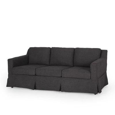 Arrastra Contemporary Fabric 3 Seater Sofa With Skirt - Christopher Knight Home - Image 13
