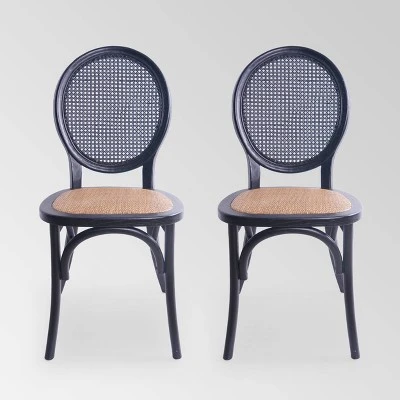 Set Of 2 Chittenden Rattan Dining Chair - Christopher Knight Home - Image 7