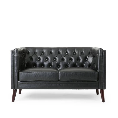 Holasek Contemporary Upholstered Tufted Loveseat - Christopher Knight Home - Image 10