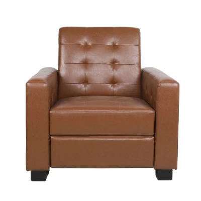 Craigue Contemporary Tufted Faux Leather Pushback Recliner - Christopher Knight Home - Image 10