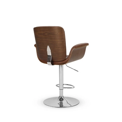 2pc Romer Mid Century Modern Bentwood Adjustable Swivel Counter Height Barstools - Christopher Knight Home - Image 3