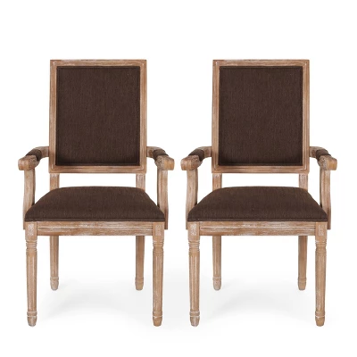 Set Of 2 Maria French Country Wood Upholstered Dining Chairs - Christopher Knight Home - Image 13
