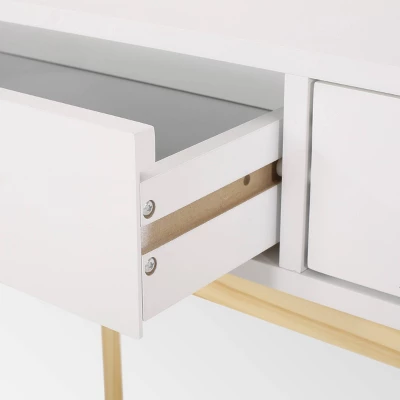 Pickford Mid-Century Modern 2 Drawer Console Table Matte White - Christopher Knight Home - Image 3