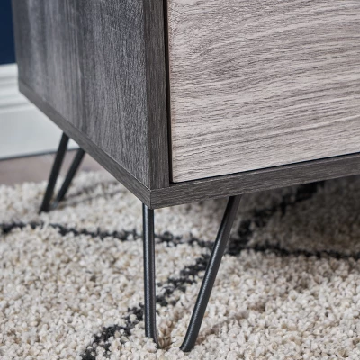 Dorrin Mid Century Wooden TV Stand For TVs Up To 60" Sonoma Gray Oak Brown - Christopher Knight Home - Image 3