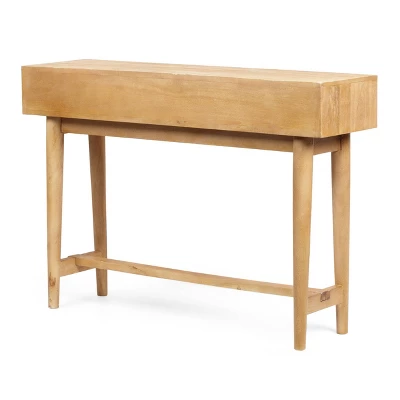 Warthen Boho Handcrafted 4 Drawer Console Table Natural - Christopher Knight Home - Image 3