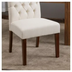 Set Of 2 Leorah Tall Back Tufted Dining Chair - Christopher Knight Home