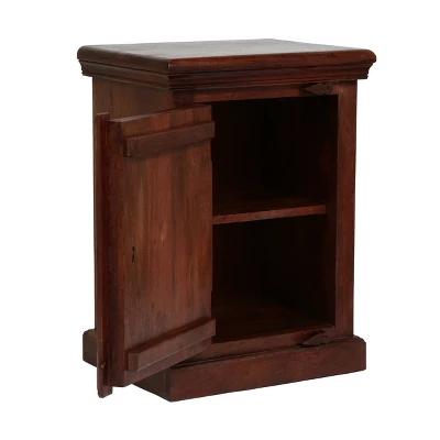 Pocatello Handcrafted Boho Mango Wood Nightstand Walnut - Christopher Knight Home - Image 2