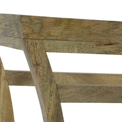 Meagher Rustic Handcrafted Mango Wood Console Table Natural - Christopher Knight Home - Image 4