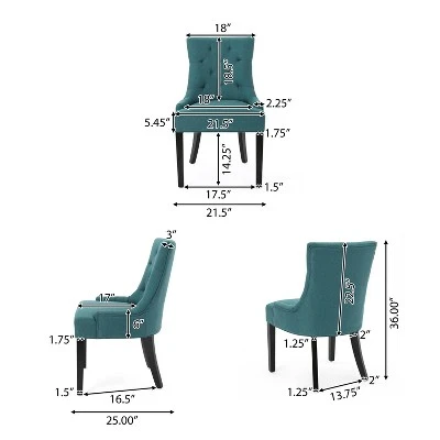 Set Of 2 Hayden Tufted Dining Chairs - Christopher Knight Home - Image 4