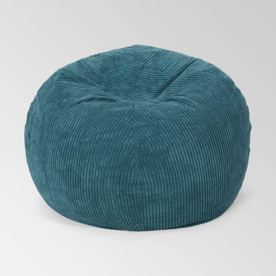 Kenli 3' Modern Corduroy Beanbag - Christopher Knight Home - Image 5