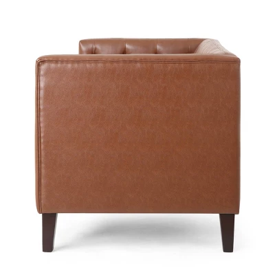Rockney Contemporary Upholstered Tufted Loveseat - Christopher Knight Home - Image 3