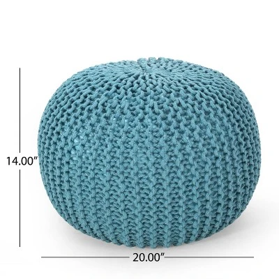 Moro Handcrafted Modern Cotton Pouf - Christopher Knight Home - Image 5
