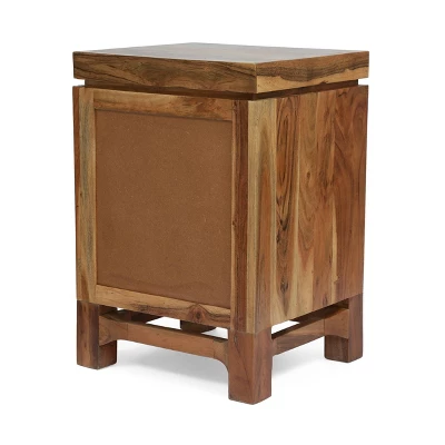 Set Of 2 Wadley Boho Handcrafted Acacia Wood Nightstands Natural - Christopher Knight Home - Image 2