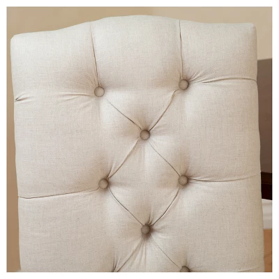 Set Of 2 Berlin Tufted Fabric Dining Chair Natural - Christopher Knight Home - Image 2