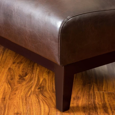 Darcy Bonded Leather Loveseat Brown - Christopher Knight Home - Image 4