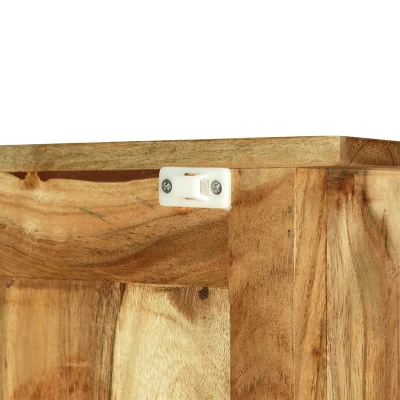 Laymon Modern Industrial Handcrafted Acacia Wood Live Edge Cabinet With Sliding Door Natural/Black - Christopher Knight Home - Image 7