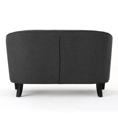 Justine Loveseat Dark Gray - Christopher Knight Home - Image 4