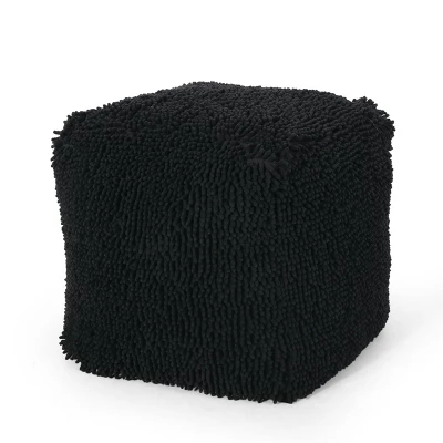 Moloney Modern Microfiber Chenille Cube Pouf - Christopher Knight Home - Image 9