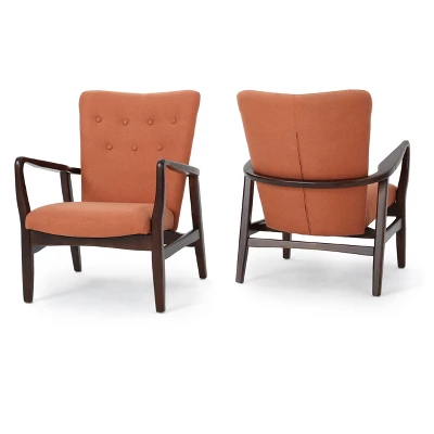 Set Of 2 Becker Upholstered Armchairs - Christopher Knight Home - Image 4